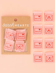 Load image into Gallery viewer, With Love Envelope Woven Labels | Pack of 8 | Sarah Hearts