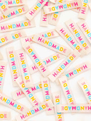 Load image into Gallery viewer, Colorful "Handmade" Woven Labels | Pack of 8 | Sarah Hearts