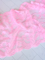 Load image into Gallery viewer, Pink Daisy 9" Wide Stretch Lace