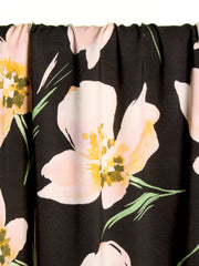Load image into Gallery viewer, Blush & Ivory on Black Rayon Viscose | Atelier Jupe | By The Half Yard