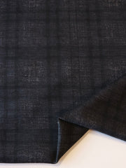 Load image into Gallery viewer, Black Distressed Plaid Premium Ponte Print