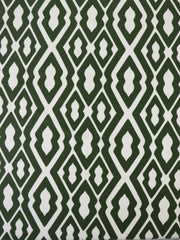 Load image into Gallery viewer, Olive & Ivory Squiggle Diamonds Nylon Spandex Tricot | Designer Deadstock