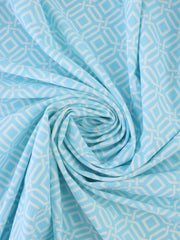 Load image into Gallery viewer, Intertwined on Sky Blue Nylon Spandex Tricot | Designer Deadstock