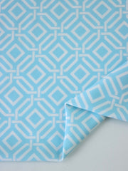 Load image into Gallery viewer, Intertwined on Sky Blue Nylon Spandex Tricot | Designer Deadstock