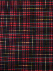 Load image into Gallery viewer, Black/Ruby/Yellow/Hazy Mint Plaid Matte Nylon Spandex Tricot | Designer Deadstock