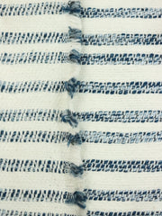 Load image into Gallery viewer, Navy & Ivory Striped Jacquard Woven | Designer Deadstock