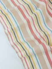 Load image into Gallery viewer, Coral & Sand Beach Stripe Linen Rayon