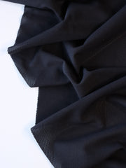 Load image into Gallery viewer, Black Italian Lightweight Microfiber Mesh Nylon Spandex | Designer Deadstock