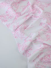 Load image into Gallery viewer, Little House on White Matte Nylon Spandex Tricot | Designer Deadstock