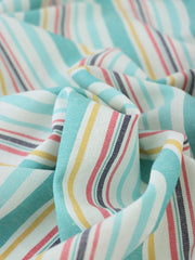 Load image into Gallery viewer, Mint & Aqua Beach Stripe Linen Rayon