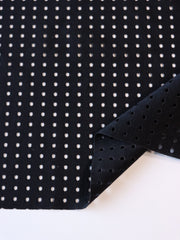 Load image into Gallery viewer, Black Italian Perforated Stretch Mesh Nylon Spandex | Designer Deadstock