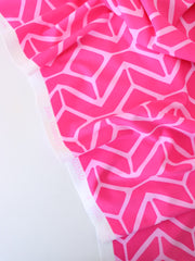 Load image into Gallery viewer, Sail Geo Pink Tonal Nylon Spandex Tricot | Designer Deadstock