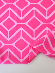 Load image into Gallery viewer, Sail Geo Pink Tonal Nylon Spandex Tricot | Designer Deadstock