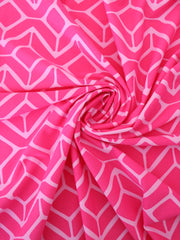 Load image into Gallery viewer, Sail Geo Pink Tonal Nylon Spandex Tricot | Designer Deadstock