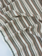 Load image into Gallery viewer, Black & Taupe Soho Stripe Linen Rayon