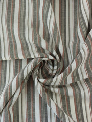 Load image into Gallery viewer, Black & Taupe Soho Stripe Linen Rayon