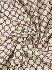 Load image into Gallery viewer, Pink Rings on Ivory Matte Nylon Spandex Tricot | Designer Deadstock