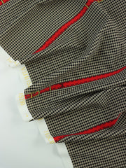 Load image into Gallery viewer, Red Belt Gold Buckle Nylon Spandex Tricot | Designer Deadstock