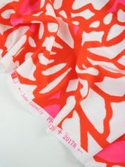 Load image into Gallery viewer, Hot Red & Pink Stained Glass Nylon Spandex Tricot | Designer Deadstock