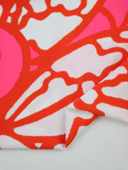 Load image into Gallery viewer, Hot Red & Pink Stained Glass Nylon Spandex Tricot | Designer Deadstock