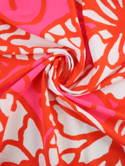 Load image into Gallery viewer, Hot Red & Pink Stained Glass Nylon Spandex Tricot | Designer Deadstock