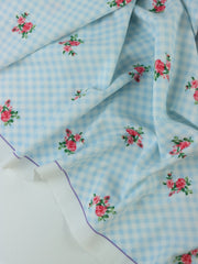 Load image into Gallery viewer, Sweet Gingham (Blue) Nylon Spandex Tricot