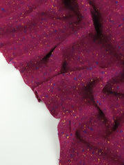 Load image into Gallery viewer, 30IN REMNANT; Magenta Italian Speckled Wool Silk Sweater Knit