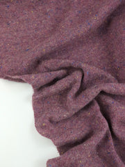 Load image into Gallery viewer, 23IN REMNANT; Purple Mauve Italian Speckled Wool Silk Sweater Knit