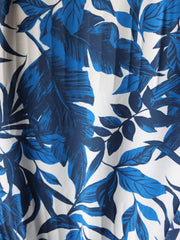 Load image into Gallery viewer, Large Blue Leaves Rayon Viscose | Atelier Jupe | By The Half Yard