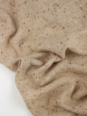 Load image into Gallery viewer, 30IN REMNANT; Oat Italian Speckled Wool Silk Sweater Knit