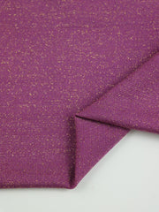 Load image into Gallery viewer, Deep Magenta Glitter Jersey Knit | 2YD PRECUT | Designer Deadstock