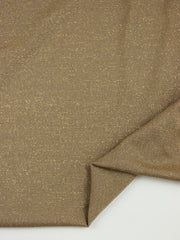 Load image into Gallery viewer, Aged Bronze Glitter Jersey Knit | 2YD PRECUT | Designer Deadstock