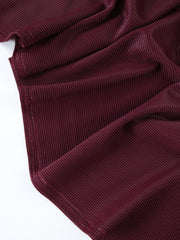 Load image into Gallery viewer, Burgundy Ribbed Polyester Spandex Tricot