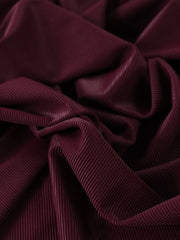 Load image into Gallery viewer, Burgundy Ribbed Polyester Spandex Tricot
