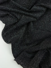 Load image into Gallery viewer, Black Sparkle Jersey Knit | 2YD PRECUT | Designer Deadstock
