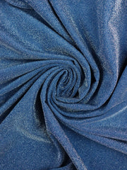 Load image into Gallery viewer, Cobalt Blue Shimmer Double Knit | 2YD PRECUT | Designer Deadstock