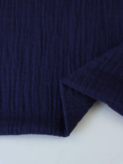 Load image into Gallery viewer, Navy Cotton Double Gauze