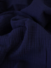Load image into Gallery viewer, Navy Cotton Double Gauze