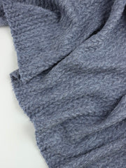 Load image into Gallery viewer, Heathered Denim Selkirk Cable Jacquard Sweater Knit