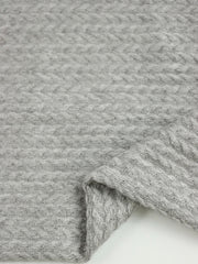 Load image into Gallery viewer, Heather Gray Selkirk Cable Jacquard Sweater Knit