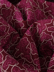Load image into Gallery viewer, Burgundy Paisley Linen Cotton