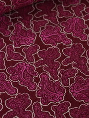 Load image into Gallery viewer, Burgundy Paisley Linen Cotton