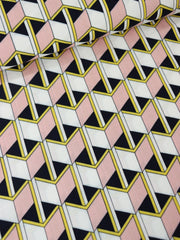 Load image into Gallery viewer, Pink/Yellow/Black Box Illusions Linen Cotton