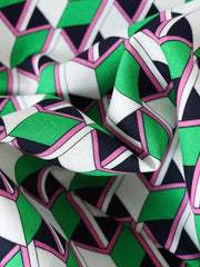Load image into Gallery viewer, Green/Pink/Black Box Illusions Linen Cotton
