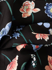 Load image into Gallery viewer, 28IN REMNANT; Florist's Choice on Black Linen Cotton