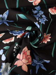 Load image into Gallery viewer, Florist's Choice on Black Linen Cotton