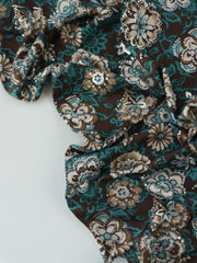 Load image into Gallery viewer, Teal & Mocha Foil Floral ITY