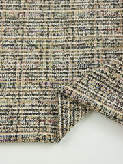 Load image into Gallery viewer, Taupe/Black Tweed Boucle Jacquard Knit