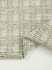 Load image into Gallery viewer, Mocha/White Tweed Boucle Jacquard Knit