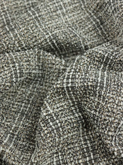Load image into Gallery viewer, Black/White Tweed Boucle Jacquard Knit